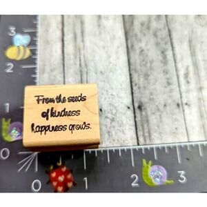 Morning Star From The Seeds Of Kindness Happiness Grows Rubber Stamp Wood #B66
